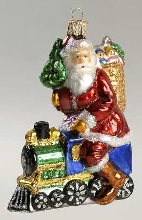Santa and Mrs Claus Santa On Train - No Box