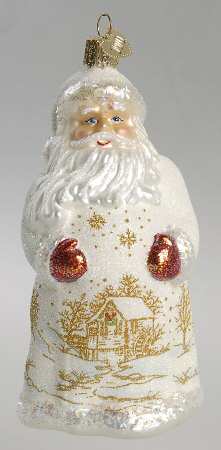 Old World Christmas Glistening Scenic Santa - No Box Nb1477