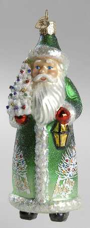 Santa and Mrs Claus Glistening Santa With Tree - No Box
