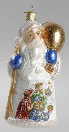 Old World Christmas Glistening 3 Wise Men Father Christmas - No Box Nb1461