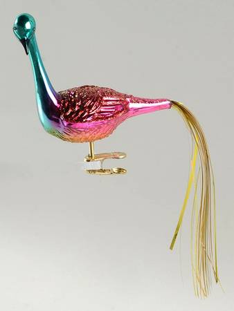 Birds - Clip-On Ruby Peacock - No Box
