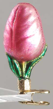 Old World Christmas Tulip - Pink-Clip-O - No Box Nb1648