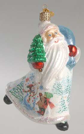 Old World Christmas Glistening Joyful Santa - No Box Nb1668