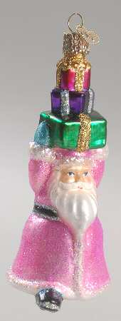 Old World Christmas Shopping Santa Pink Suit - No Box Nb1669
