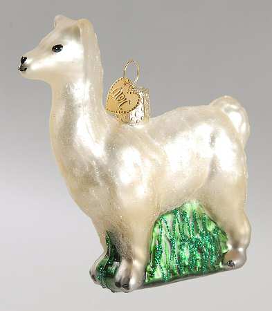 Old World Christmas Llama White - No Box Nb1559
