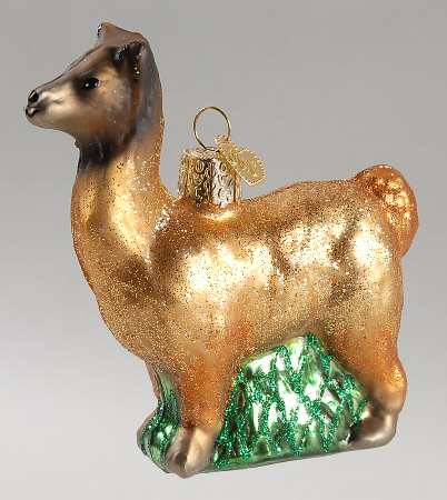 Old World Christmas Llama Brown - No Box Nb1558