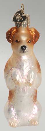 Old World Christmas Rough Coated Jack Russell - No Box Nb1578