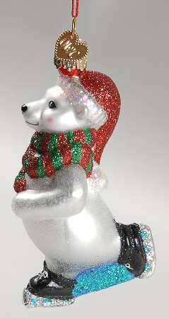 Old World Christmas Skating Bear - No Box Nb1586