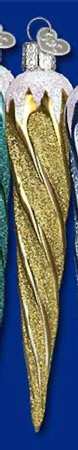 Old World Christmas Tone On Tone Icicle Gold - No Box Nb1769