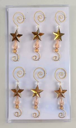 Ornaments Accessories Star Hooks Set Of 6 - Boxed
