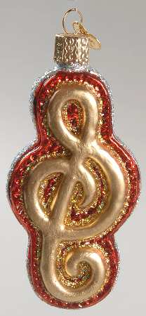 Music Treble Clef-Red - No Box