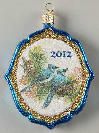 Dated Ornaments 2012 Glistening Blue Jays - Nb693, No Box