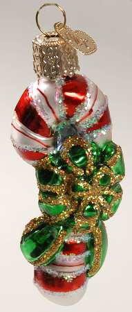 Old World Christmas Mini Candy Canes-Large Bow - No Box Nb1913