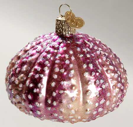 Old World Christmas Sea Urchin- Purple - No Box Nb1896