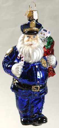 Old World Christmas Police Officer Santa - No Box Nb1789