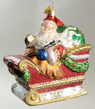 Santa and Mrs Claus Santa In Sleigh - No Box