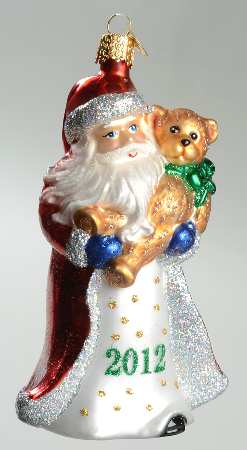 Dated Ornaments 2012 Santa With Teddy - No Box