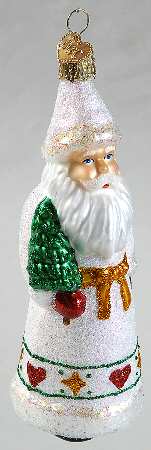 Old World Christmas Pennsylvania Dutch Santa White - No Box Nb1784