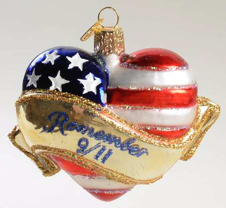 Patriotic Remembrance Heart 9-11-01 - No Box