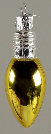 Old World Christmas Christmas Bulb-Yellow - No Box Nb2483