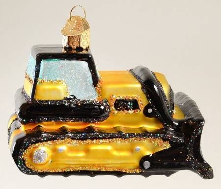 Old World Christmas Toy Bulldozer - No Box Nb2426