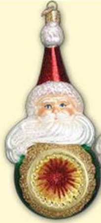 Old World Christmas Wind-Swept Santa - Red Ctr - No Box Nb2000