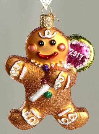 Dated Ornaments 2017 Gingerbread Cookie - No Box