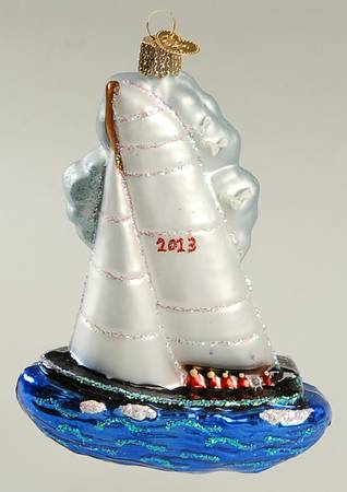 Old World Christmas Racing Sailboat 2013 - No Box Nb2007