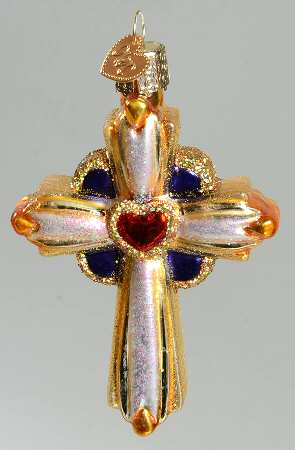 Old World Christmas Romantic Cross - No Box Nb1982