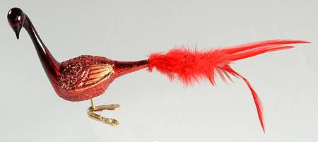 Birds - Clip-On Garnet Peacock - No Box