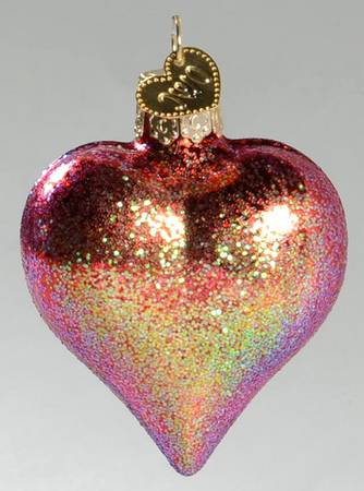 Old World Christmas Asst Heart-Red #1 Dark/Glossy - No Box Nb1907