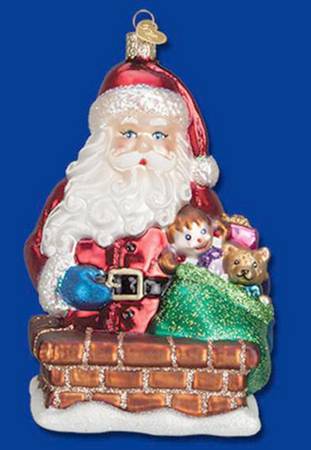 Old World Christmas Rooftop Visitor - No Box Nb2147