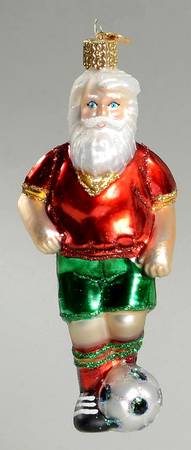 Old World Christmas Soccer Santa - No Box Nb1783