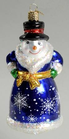 Snowmen Glistening Victorian Snowman - No Box