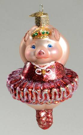 Old World Christmas Ballerina Pig - No Box Nb2069