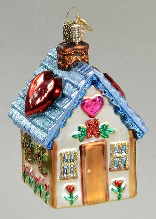 Old World Christmas Sweetheart Cottage Blue - No Box Nb2172