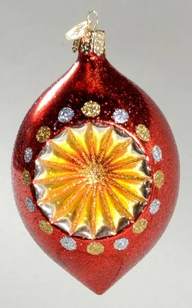 Old World Christmas Christmastime Reflector-Drop Red - No Box Nb2161