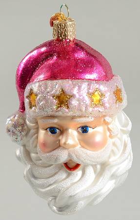 Old World Christmas Fashion Santa - Light Pink - No Box Nb2156