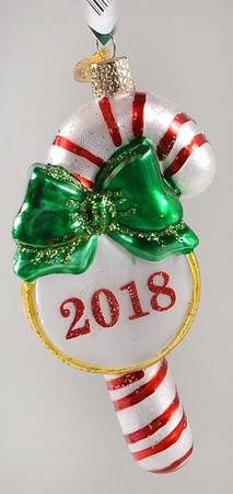 Dated Ornaments 2018 Candy Cane - No Box