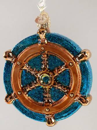 Old World Christmas Ship's Wheel - No Box Nb2771