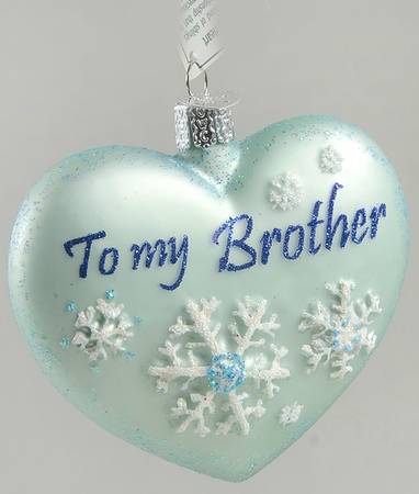 Old World Christmas Sibling Heart/Brother - No Box Nb2349