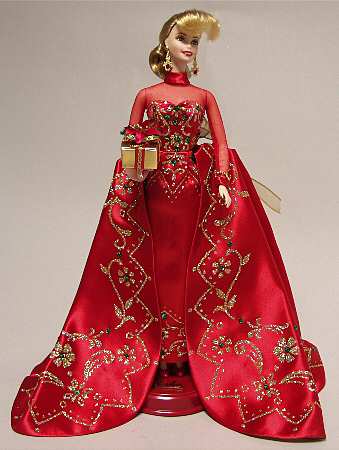 Holiday Barbie-Porcelain Holiday Gift Barbie - Boxed