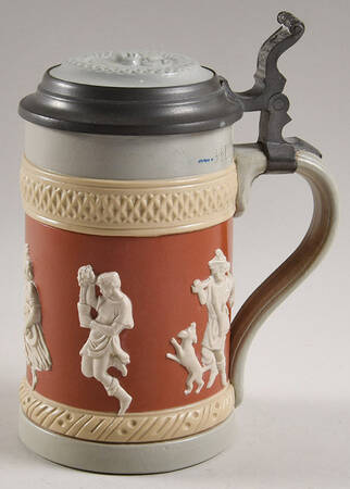 Mettlach Steins Twelve Months - Red - No Box