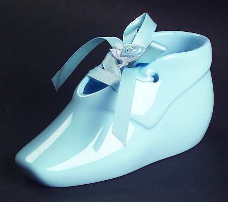 Mikasa Figurine Baby Blue Shoe - Boxed