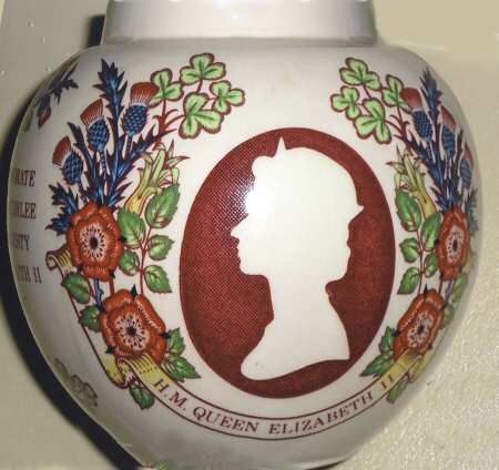 Masons Royalty Giftware Queen Elizabeth Ii-Silver Jubilee Jar - No Box