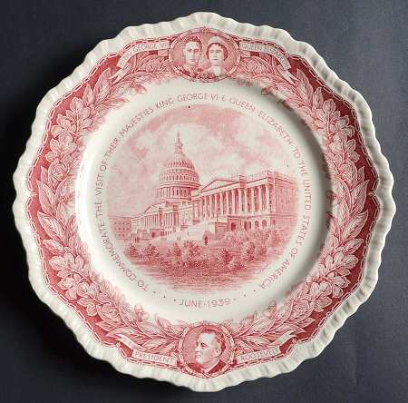 Masons Royalty Giftware King George & Elizabeth Vist USA - No Box