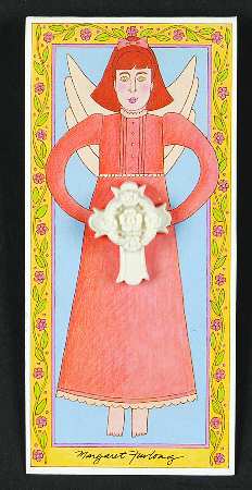 Margaret Furlong Giftware Cross Of Roses-Lapel Pin - No Box