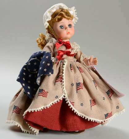 Americana Series Betsy Ross-Brown And Red Dress - Boxed