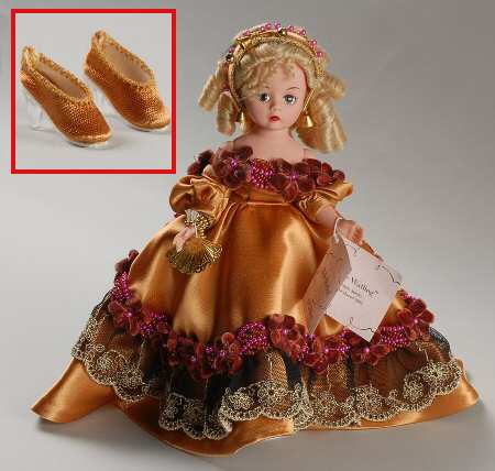Scarlett Series Belle Watling Gold Dress - Boxed
