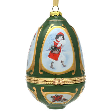 Musical Egg Ornaments Green Egg-Hark The Herald Angel - Boxed